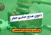 دعوی صدور حکم حجر